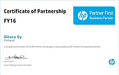 HP Partner First Business Partner 2016